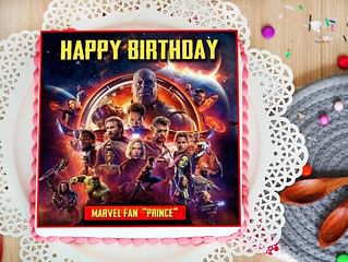 Avengers Poster Cake Avengers Poster Cake
